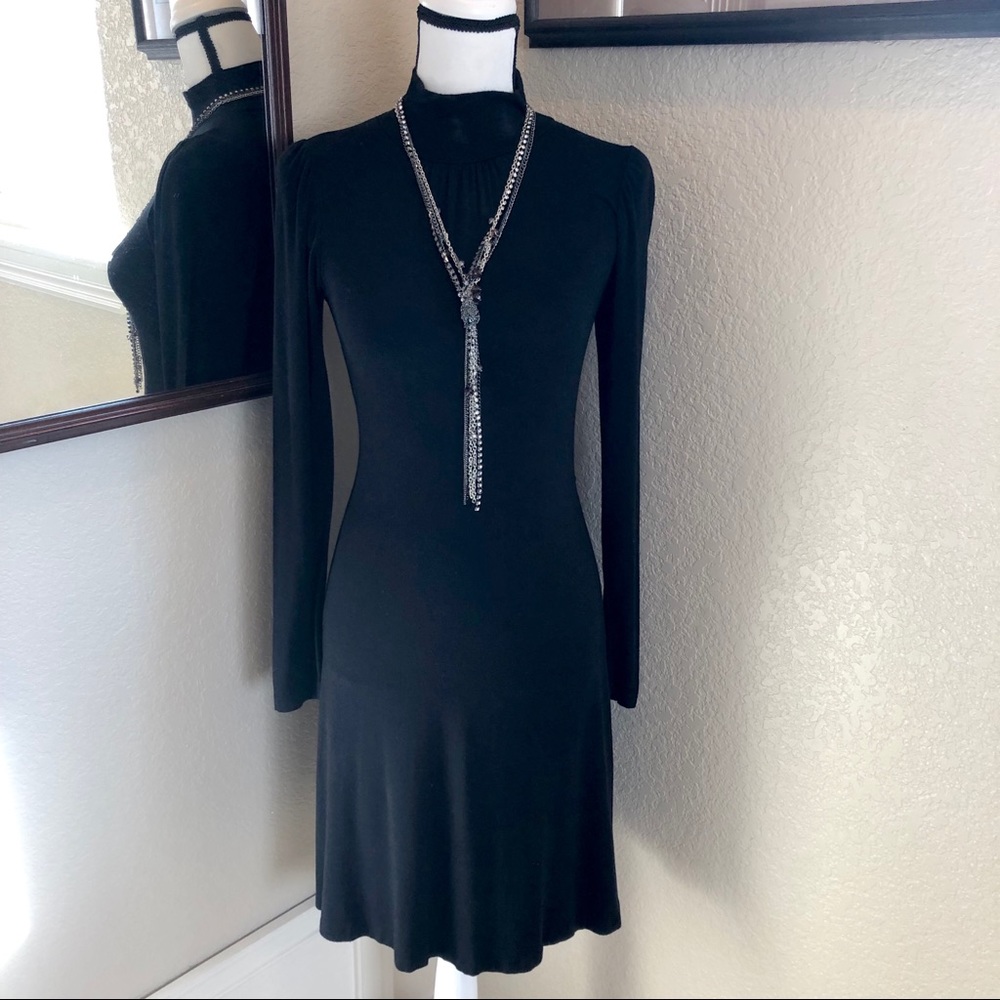 Forever 21 Open Back Mock Neck Long Sleeve Dress - Picture 6 of 8